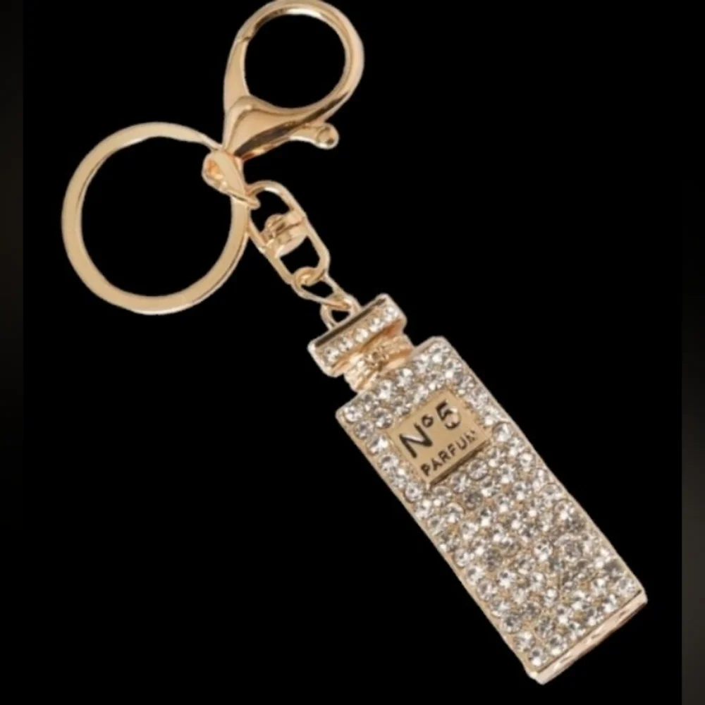 Golden Perfume Keychain